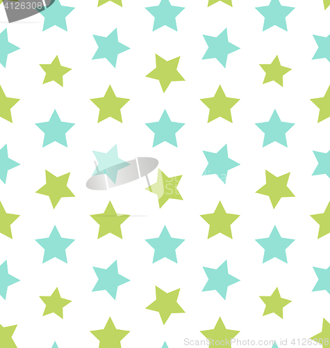 Image of  Seamless Texture with Colorful Stars, Elegance Kid Pattern
