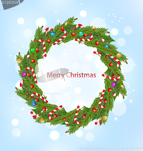 Image of Christmas Wreath, New Year Decoration