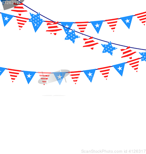 Image of Hanging Bunting Garlands American