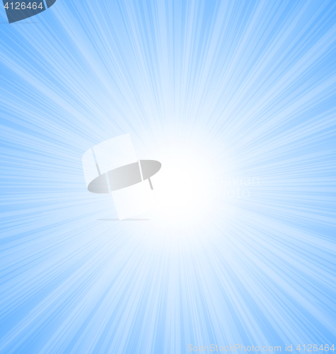 Image of Abstract Blue Sky Background Sun Rays
