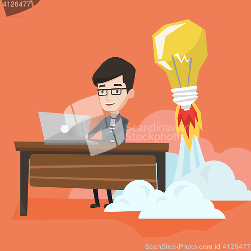 Image of Successful business idea vector illustration.