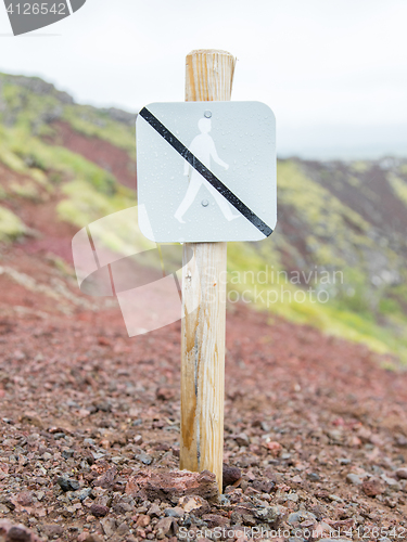 Image of Forbidden to walk over here - Iceland