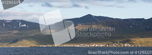 Image of Grundarfjordur city near Kirkjufell mountain, Iceland.