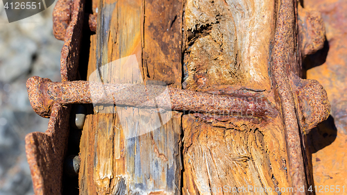 Image of Remains of a boat wreck - Iceland - Selective focus