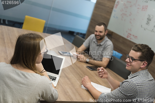 Image of startup business team on meeting