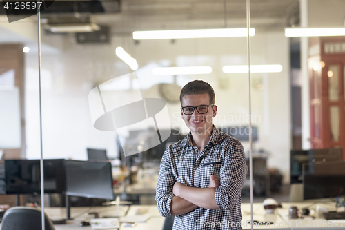 Image of business man at modern  office