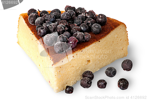 Image of Cottage cheese casserole with frozen blueberries