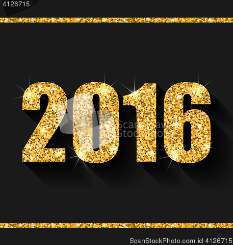 Image of  Shimmering Background with Golden Dust for Happy New Year