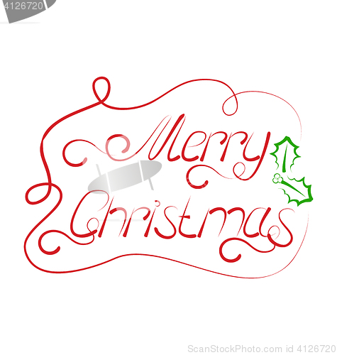 Image of Cute Christmas lettering, handmade calligraphy