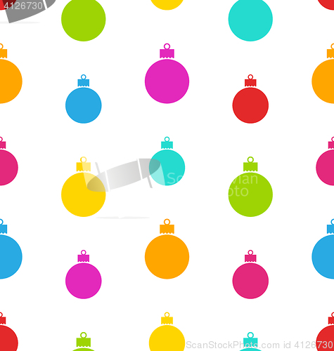 Image of Seamless Pattern Christmas Balls
