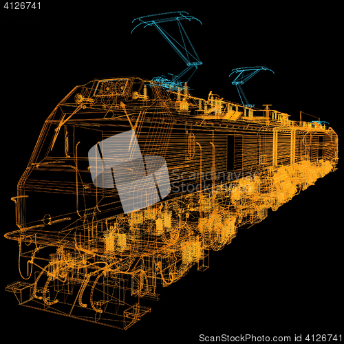 Image of train.3D illustration