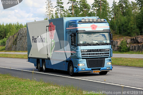 Image of DAF XF Flower Transport Truck at Summer