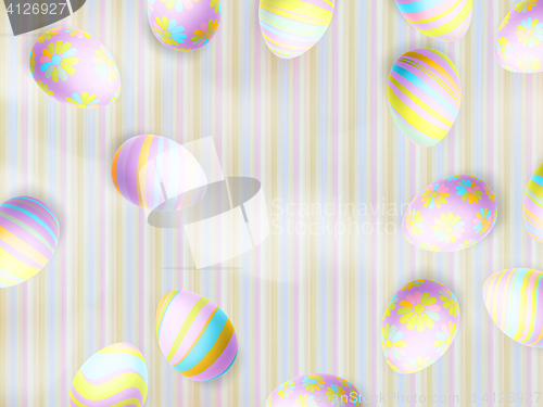 Image of Blue Easter eggs on a color background. EPS 10