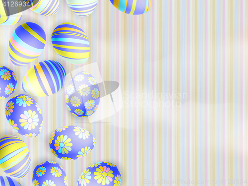 Image of Easter eggs painted. EPS 10