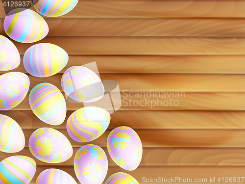 Image of Colorful easter eggs background. EPS 10