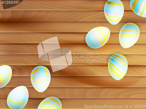 Image of Colorful easter eggs background. EPS 10