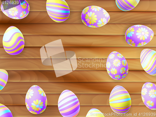 Image of Colorful easter eggs background. EPS 10