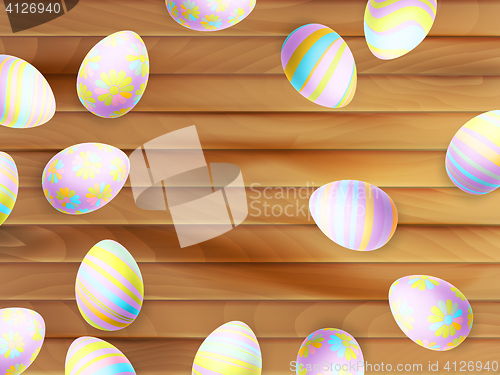 Image of Painted Easter eggs. EPS 10