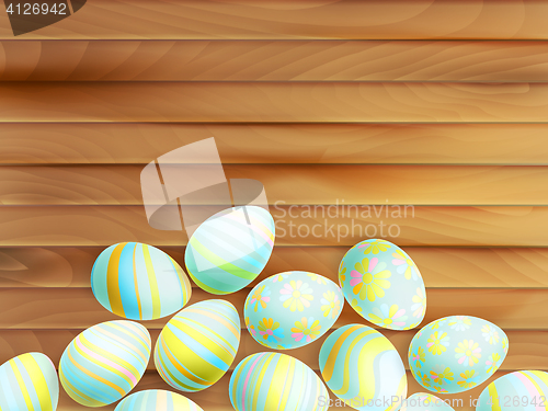 Image of Painted Easter eggs. EPS 10