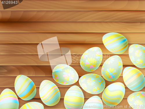 Image of Colorful easter eggs background. EPS 10