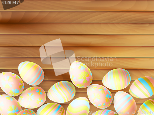 Image of Painted Easter eggs. EPS 10