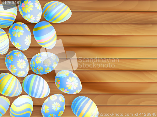 Image of Painted Easter eggs. EPS 10