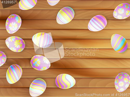 Image of Painted Easter eggs. EPS 10