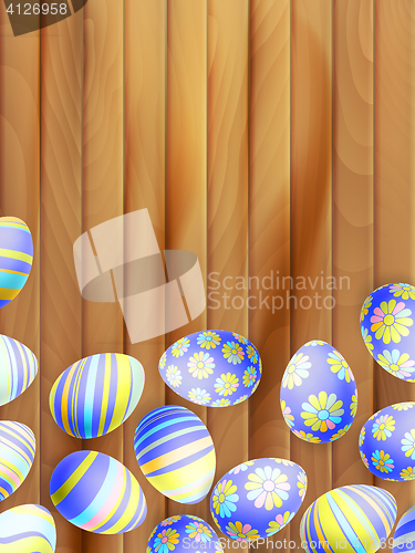 Image of Colorful easter eggs background. EPS 10