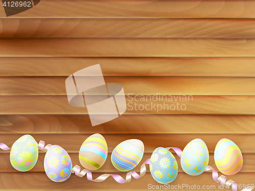 Image of Colorful easter eggs background. EPS 10
