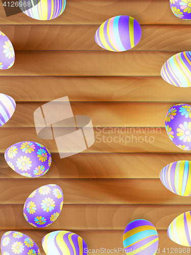 Image of Painted Easter eggs. EPS 10