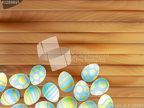 Image of Colorful easter eggs background. EPS 10
