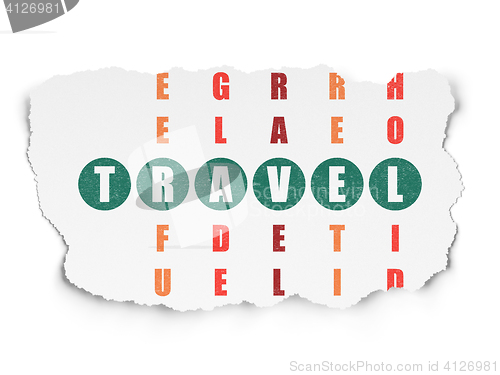 Image of Holiday concept: Travel in Crossword Puzzle