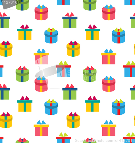 Image of Seamless Texture of Colorful Present Boxes