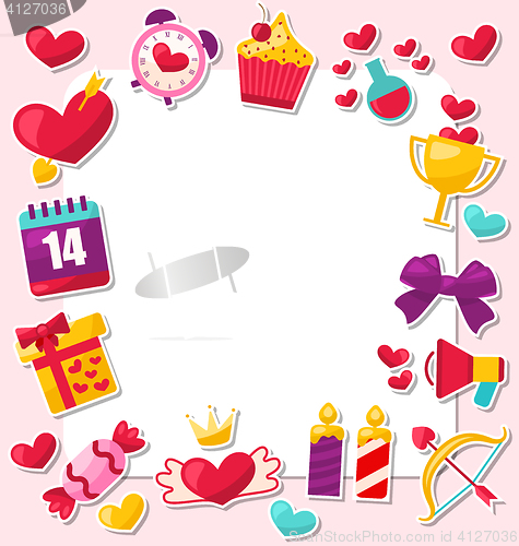 Image of Greeting Card for Valentine\'s Day. Place for Your Text