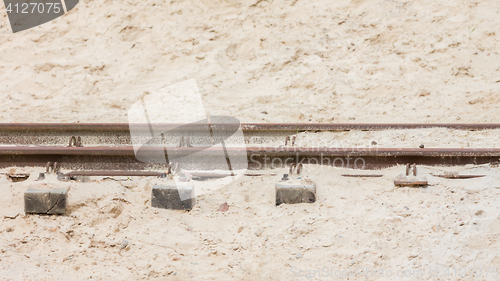 Image of Desert railroad track