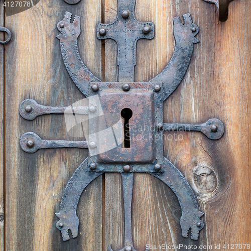 Image of Keyhole of old doorlock