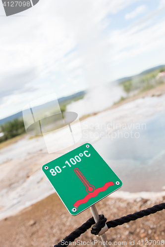 Image of Sign, caution hot!