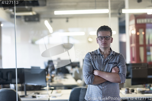 Image of business man at modern  office