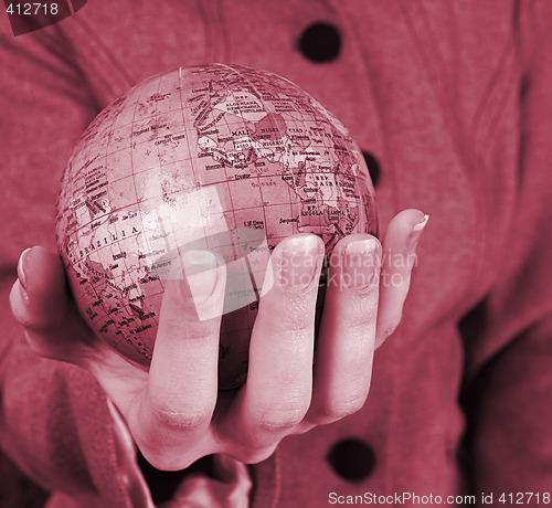 Image of Globe in a girl's hands