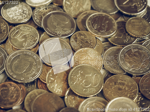 Image of Vintage Euro coins background