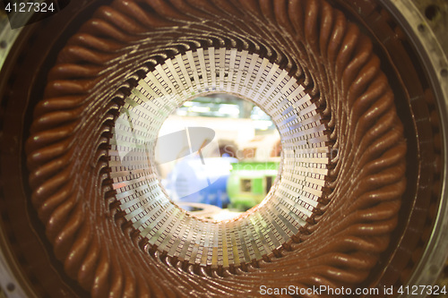 Image of Stator of a big electric motor