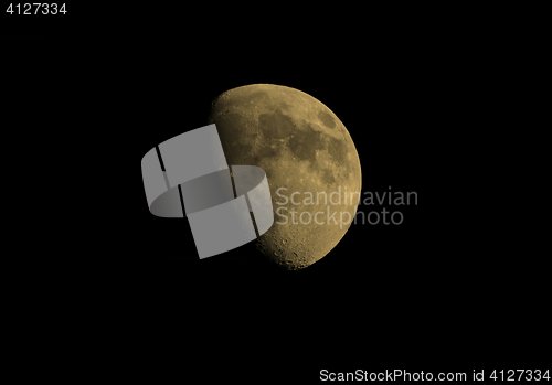 Image of Gibbous moon sepia