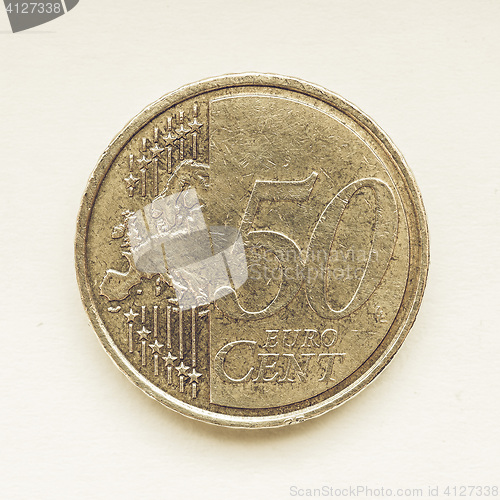 Image of Vintage Euro coin