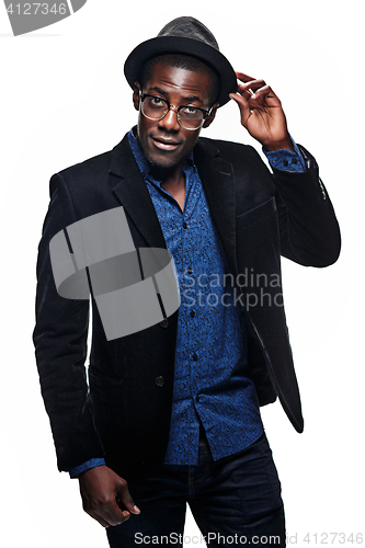 Image of The black man with happy expression