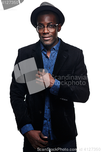 Image of The black man happy expression