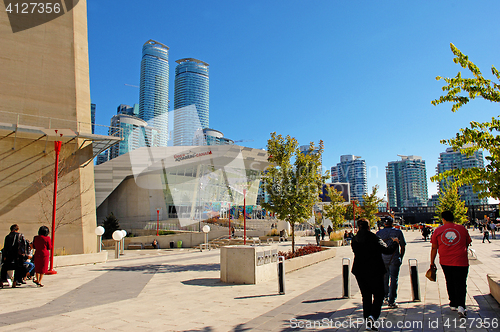 Image of In front of the Aquarium Canada.