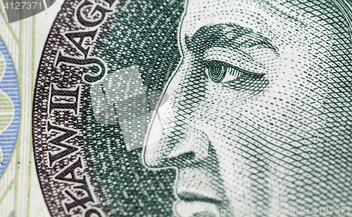 Image of Polish Zloty closeup