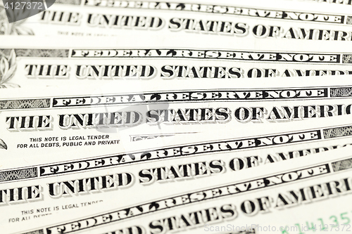 Image of American dollars, close-up