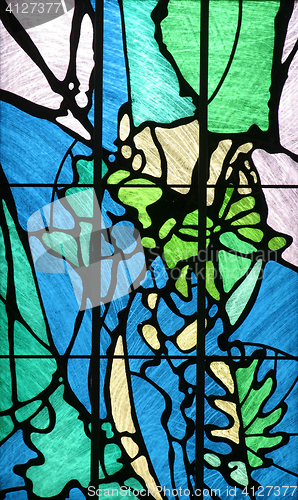 Image of Stained glass church window