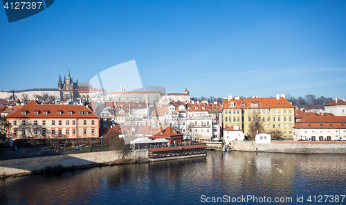 Image of Cathedral of St. Vitus, Prague castle and the Vltava River